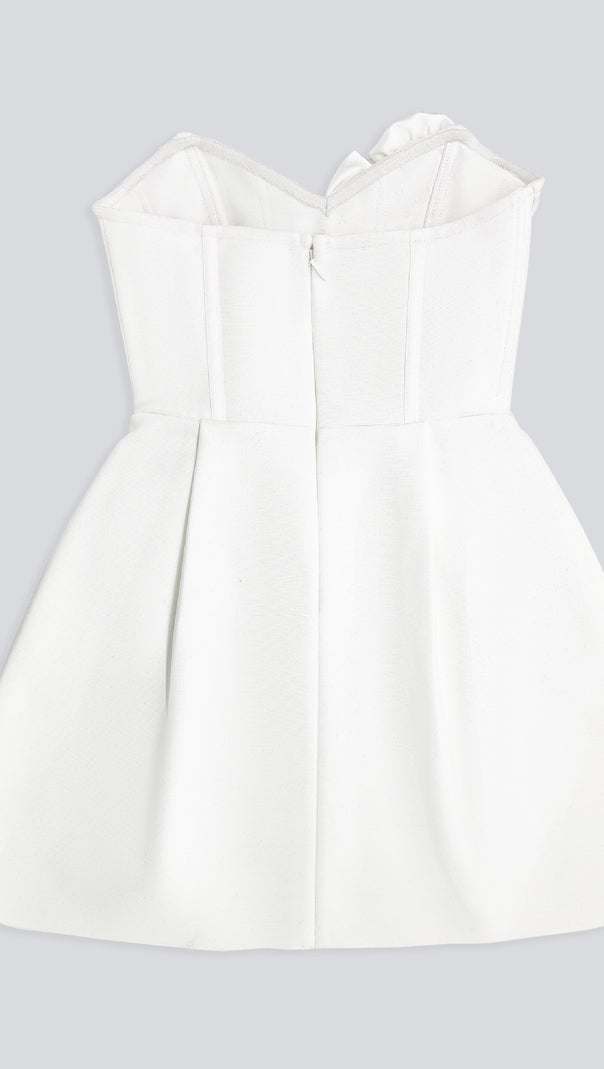 AIIZIE 3D FLOWER EMBELLISHED BANDAGE MINI DRESS - product image