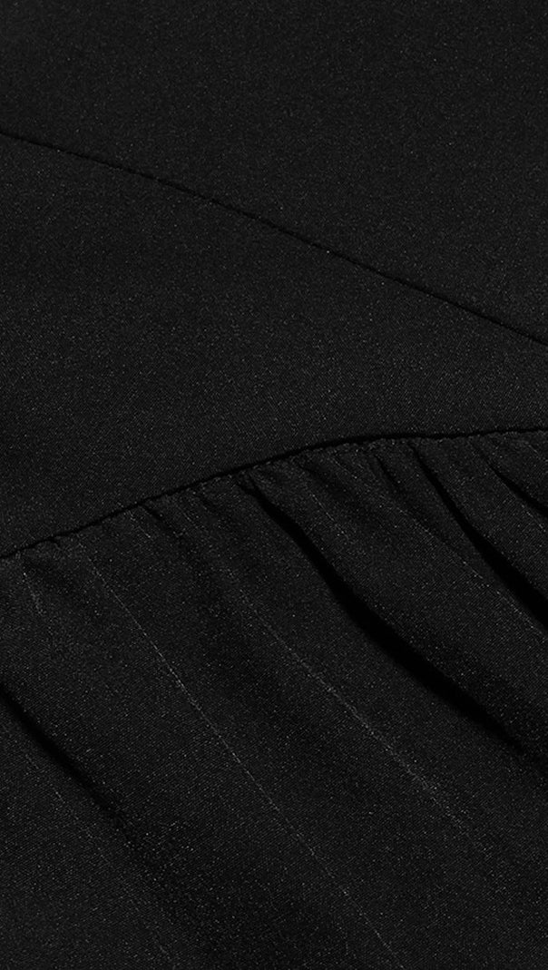 AIIZIE BACKLESS BOW MINI DRESS IN BLACK - product image