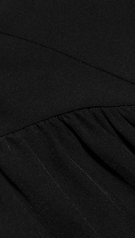 BACKLESS BOW MINI DRESS IN BLACK