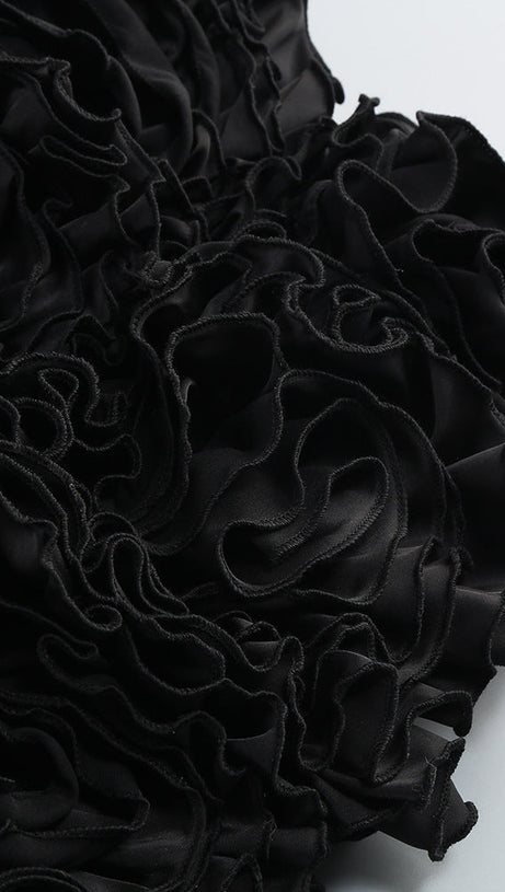 COMPLETO CON MINIGONNA FLOREALE IN VELLUTO CON CORSETTO NERO