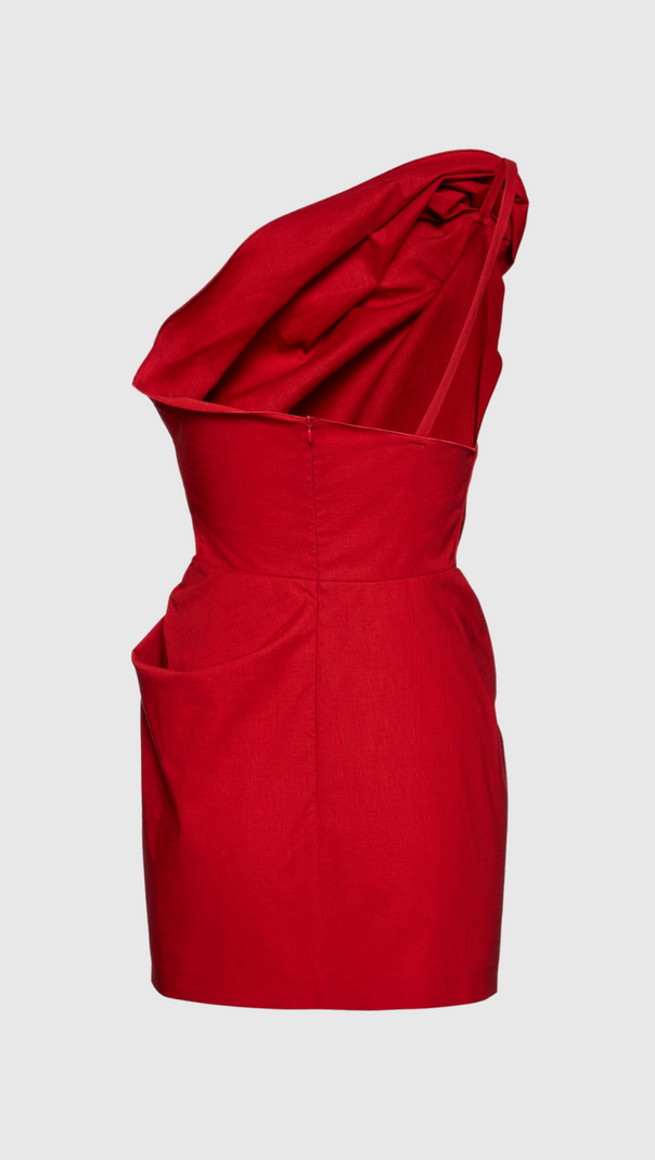 AIIZIE OAYENA FLORAL APPLIQUÉ ONE SHOULDER MINI DRESS - product image