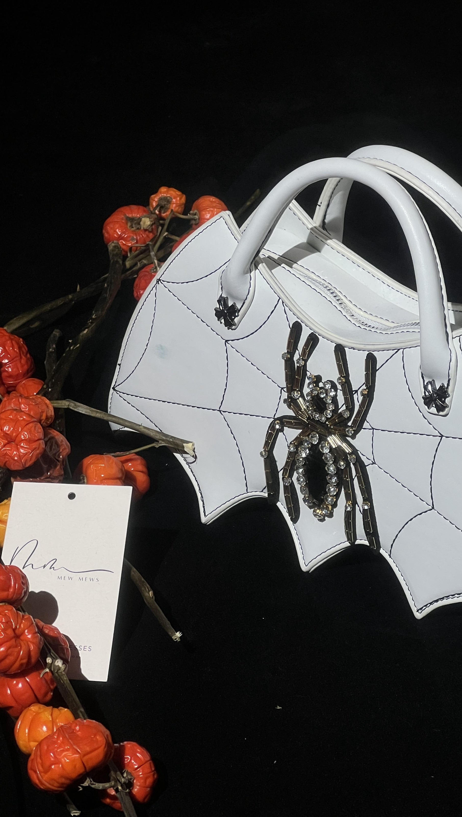 AIIZIE OCTAVIA COBWEB CRYSTAL CLUTCH - product image