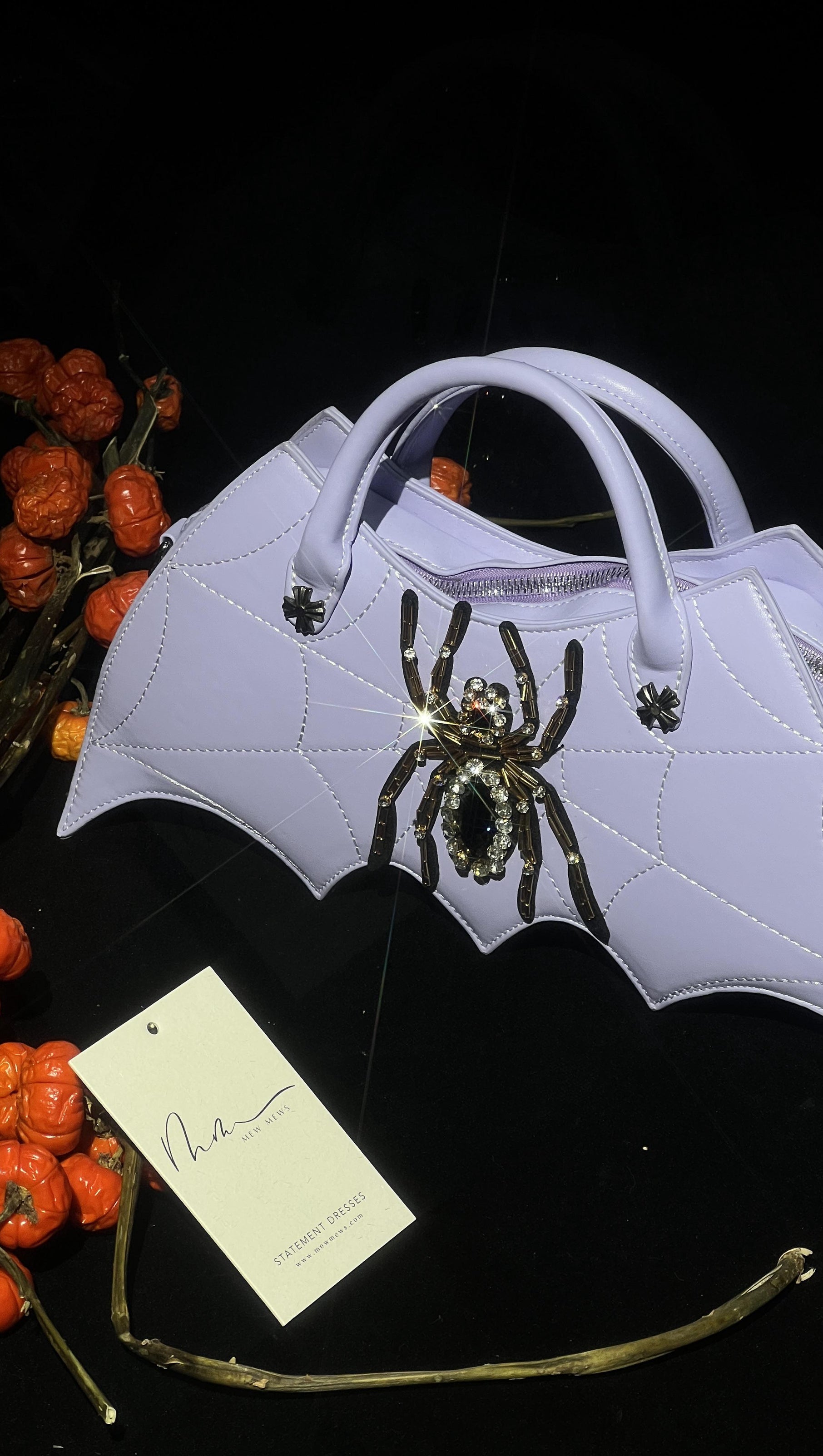 AIIZIE OCTAVIA COBWEB CRYSTAL CLUTCH - product image