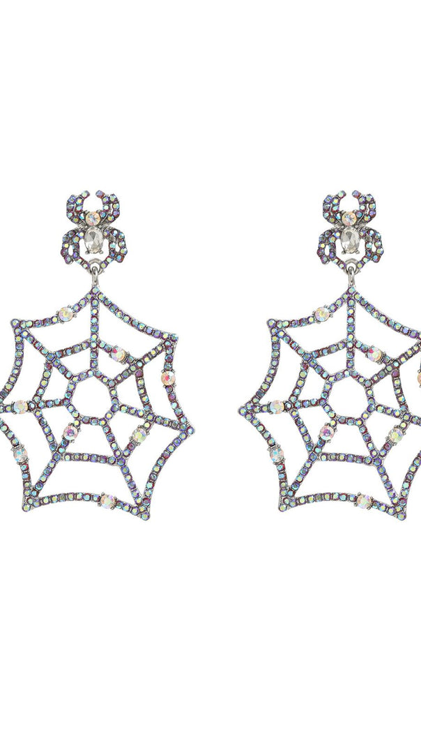 AIIZIE COBWEB RHINESTONE EARRINGS - product image