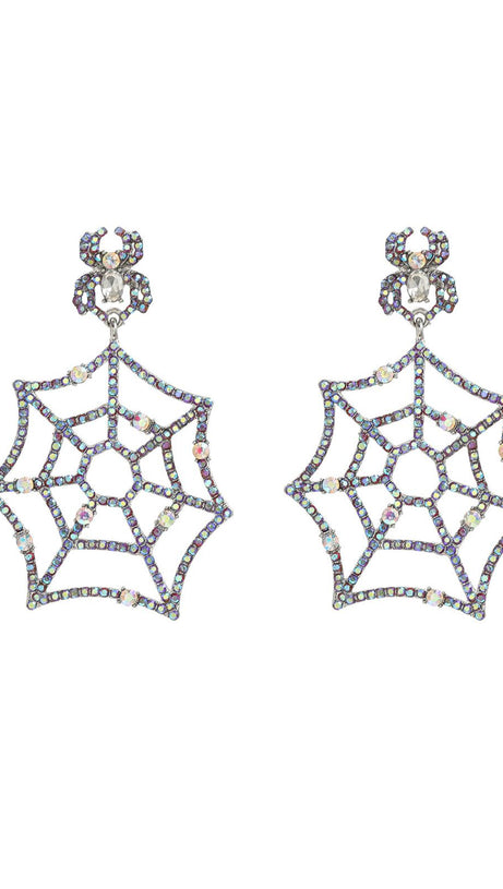 COBWEB RHINESTONE EARRINGS