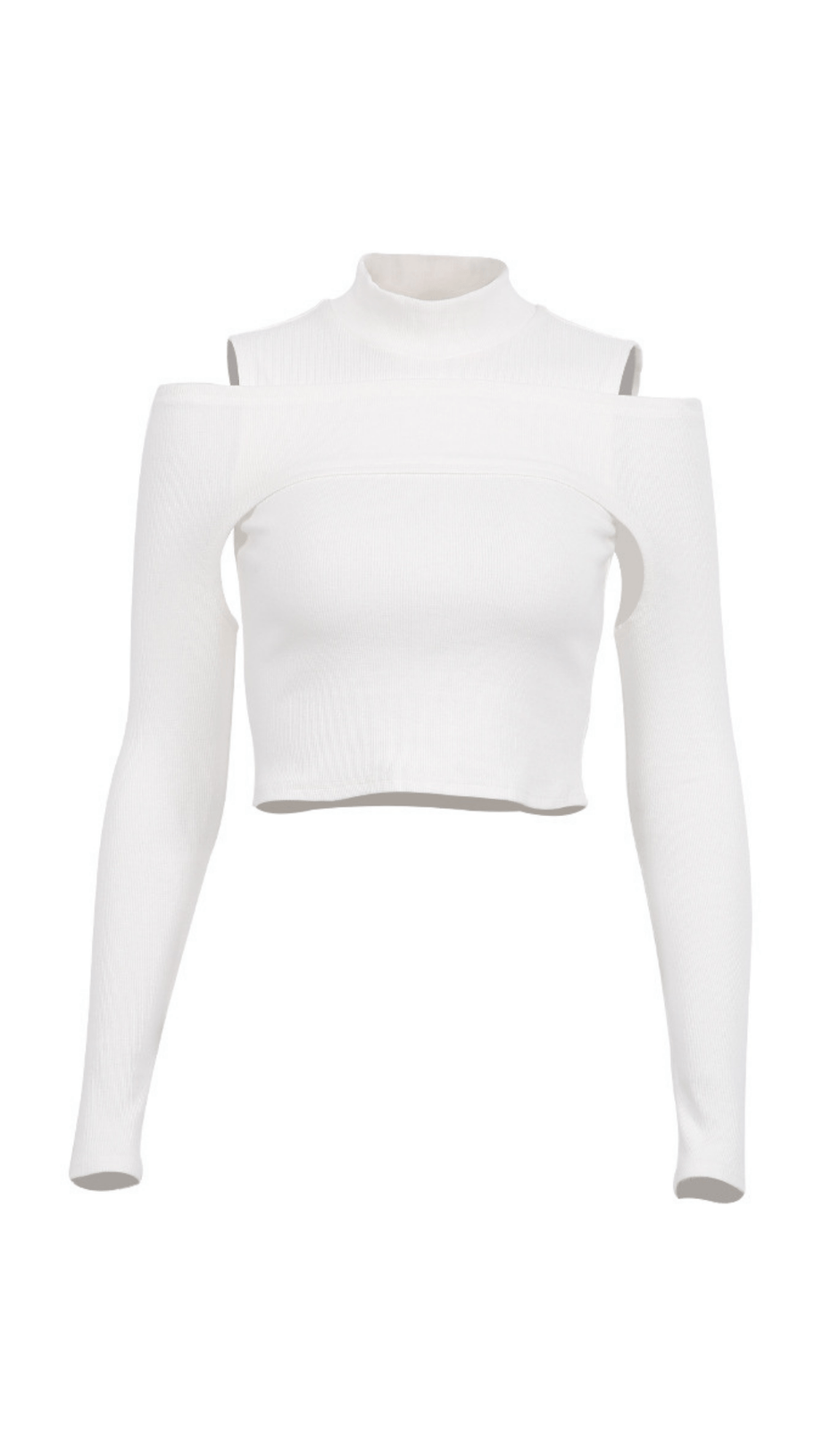 OFF-THE-SHOULDER SOLID COLOR T-SHIRT