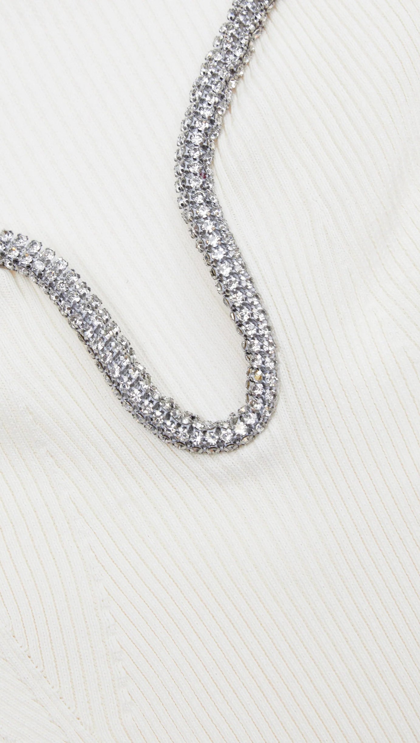 OFF-WHITE STRICK-FEDER-TOP 