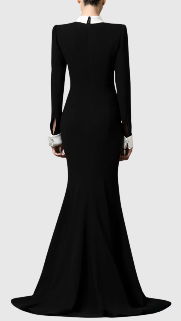 AIIZIE lorraine Tie Crystal Embellished Maxi Dress - black - product image