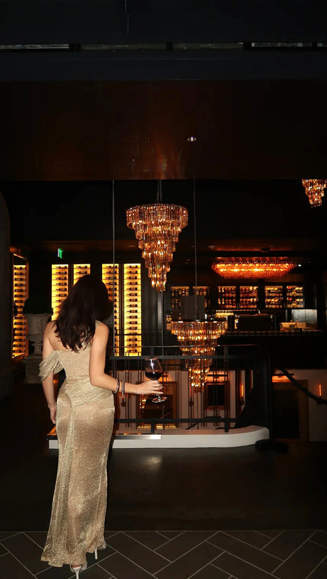 ONE-SHOULDER DRAPED BODYCON MAXI DRESS IN KHAKI