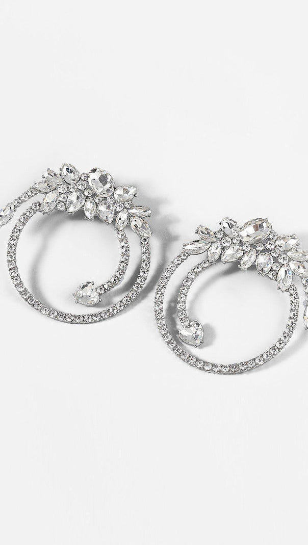 AIIZIE OPAL CRYSTAL CIRCLE EARRINGS - product image