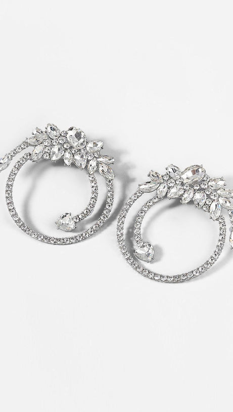 ORECCHINI CERCHI IN CRISTALLO OPALE