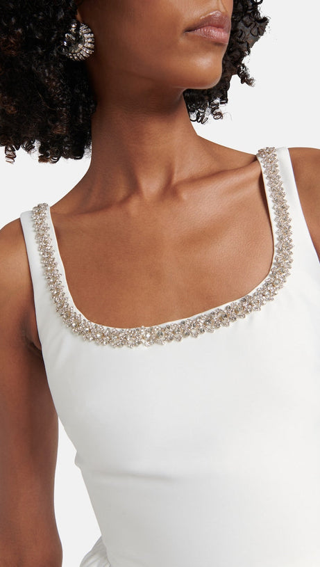 DOROTHY WEISSES TAFT-MINIKLEID MIT DIAMANTEN