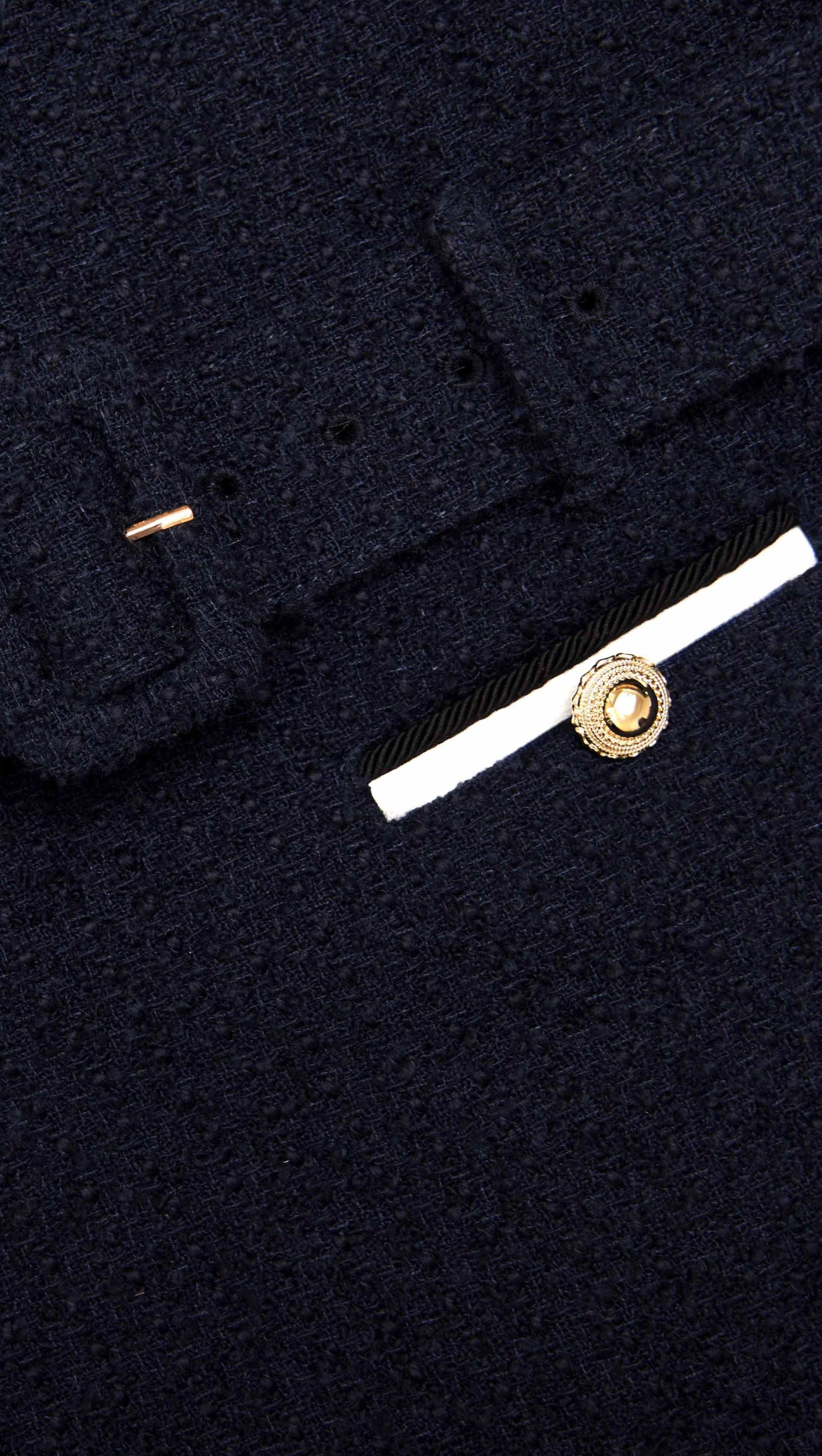 AIIZIE APPHIA TWEED LOW-RISE PANTS SET IN NAVY BLUE - product image
