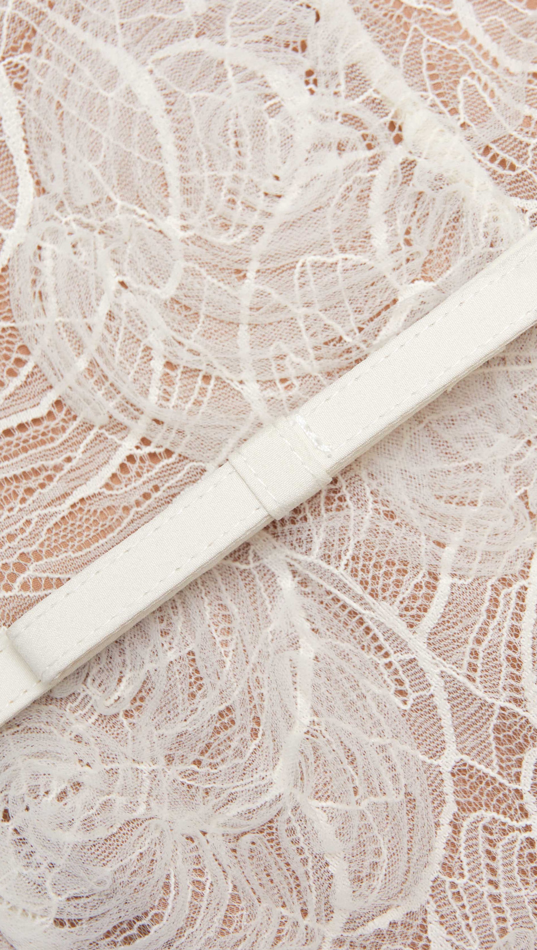 AIIZIE TULLE LACE DIAMANTE MIDI DRESS IN BEIGE - product image