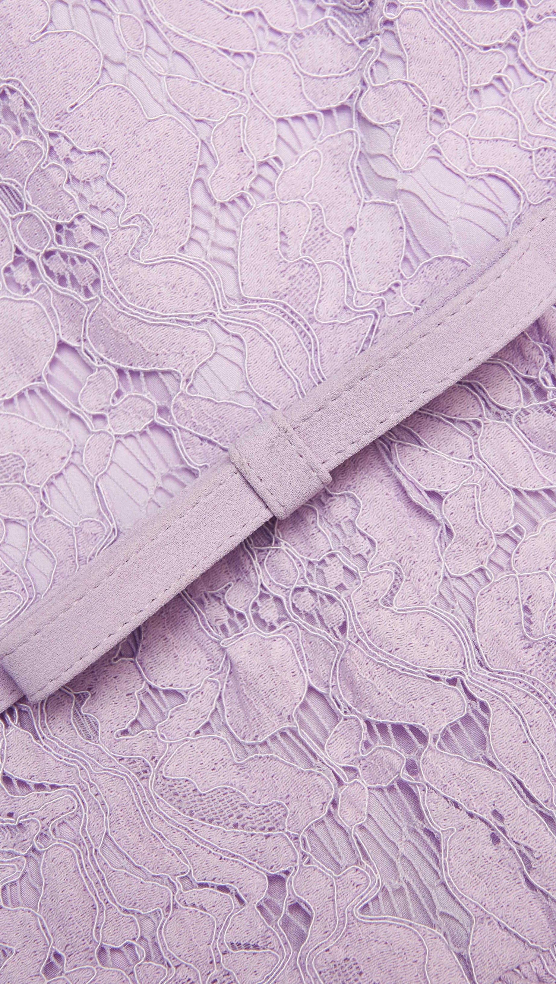 zora Lace Sleeveless Mini Dress in Lilac