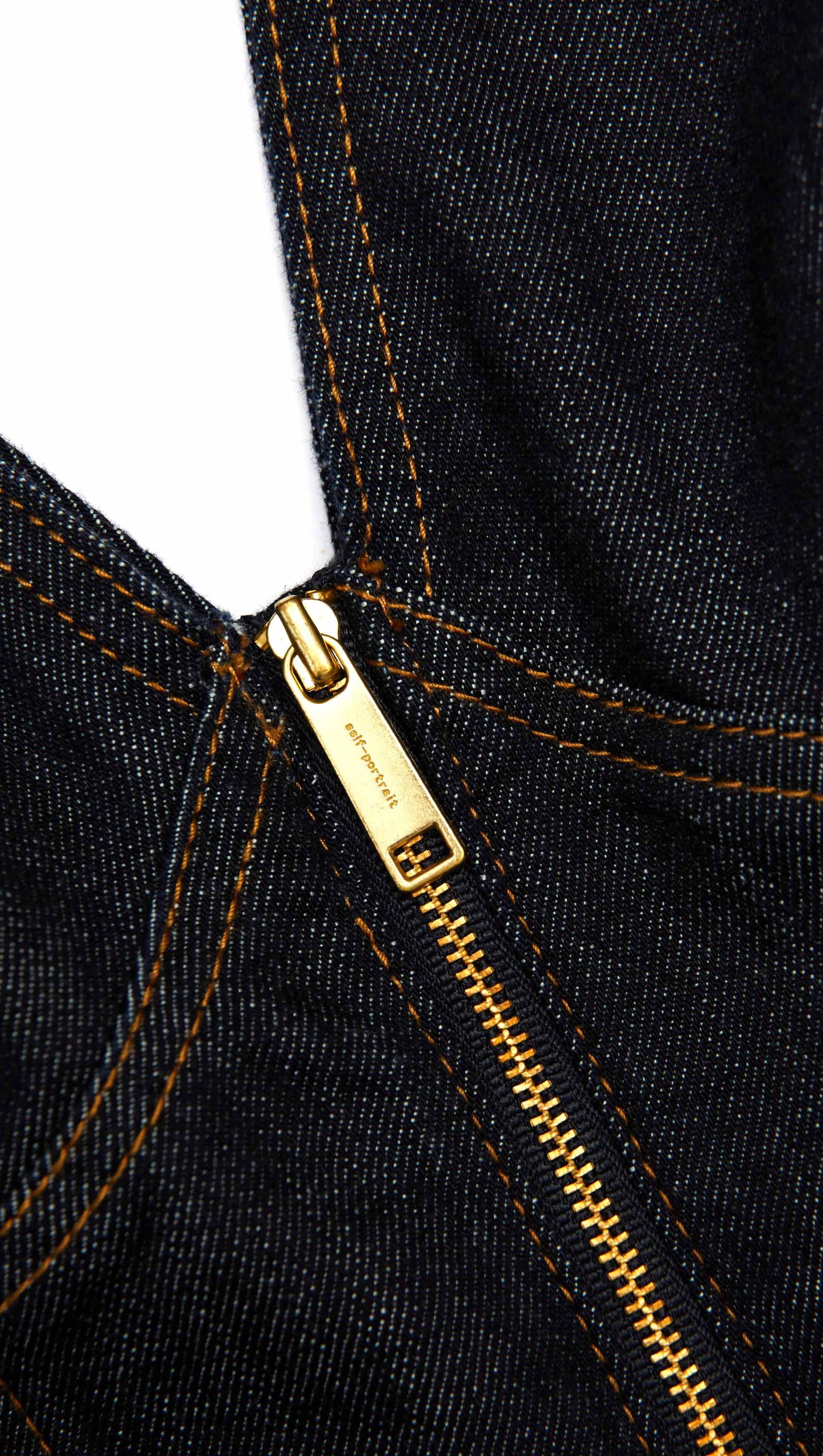 AIIZIE SALLY INDIGO DENIM MIDI DRESS - product image