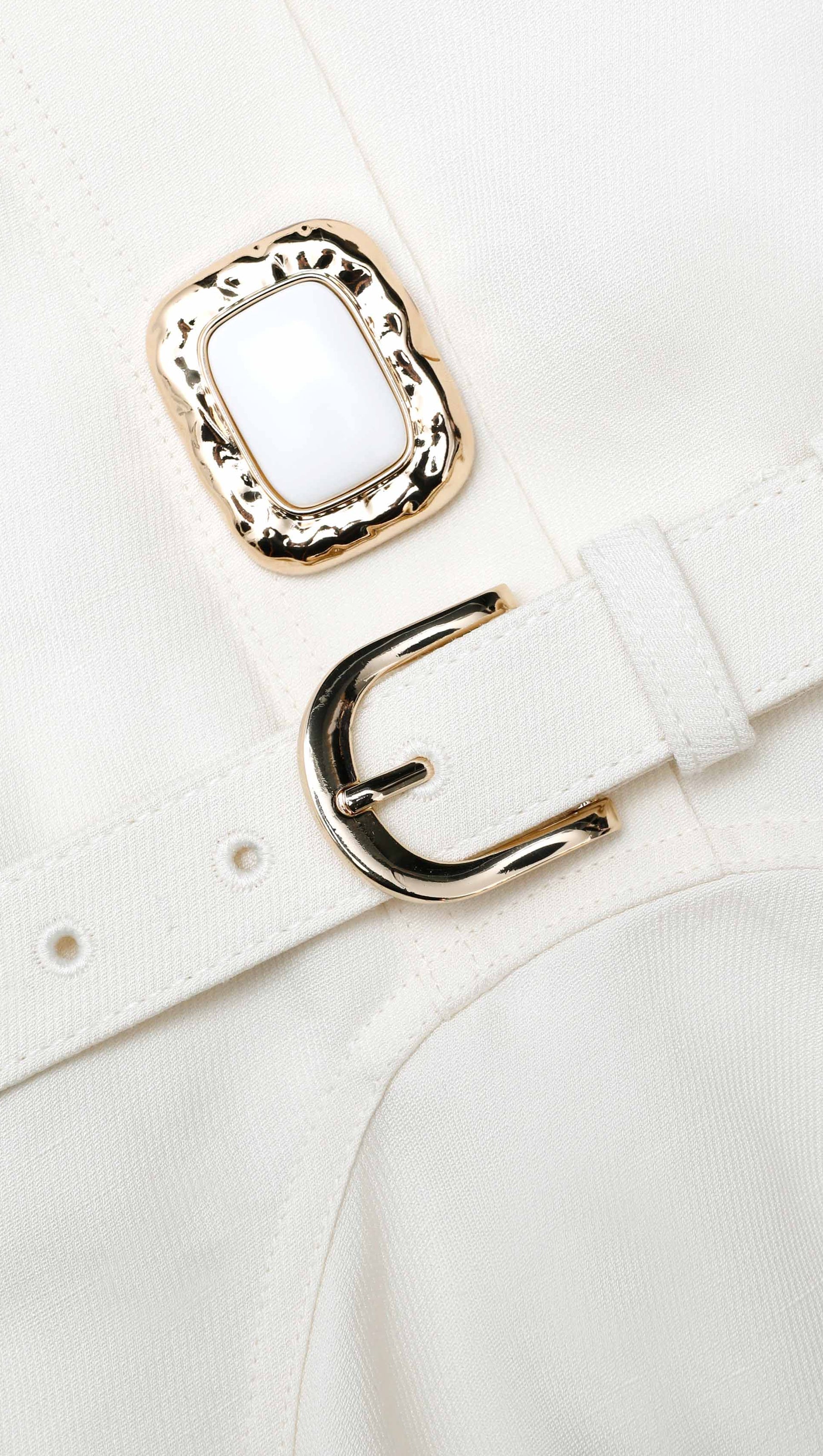 AIIZIE PATRICIA CREAM LINEN MINI DRESS - product image