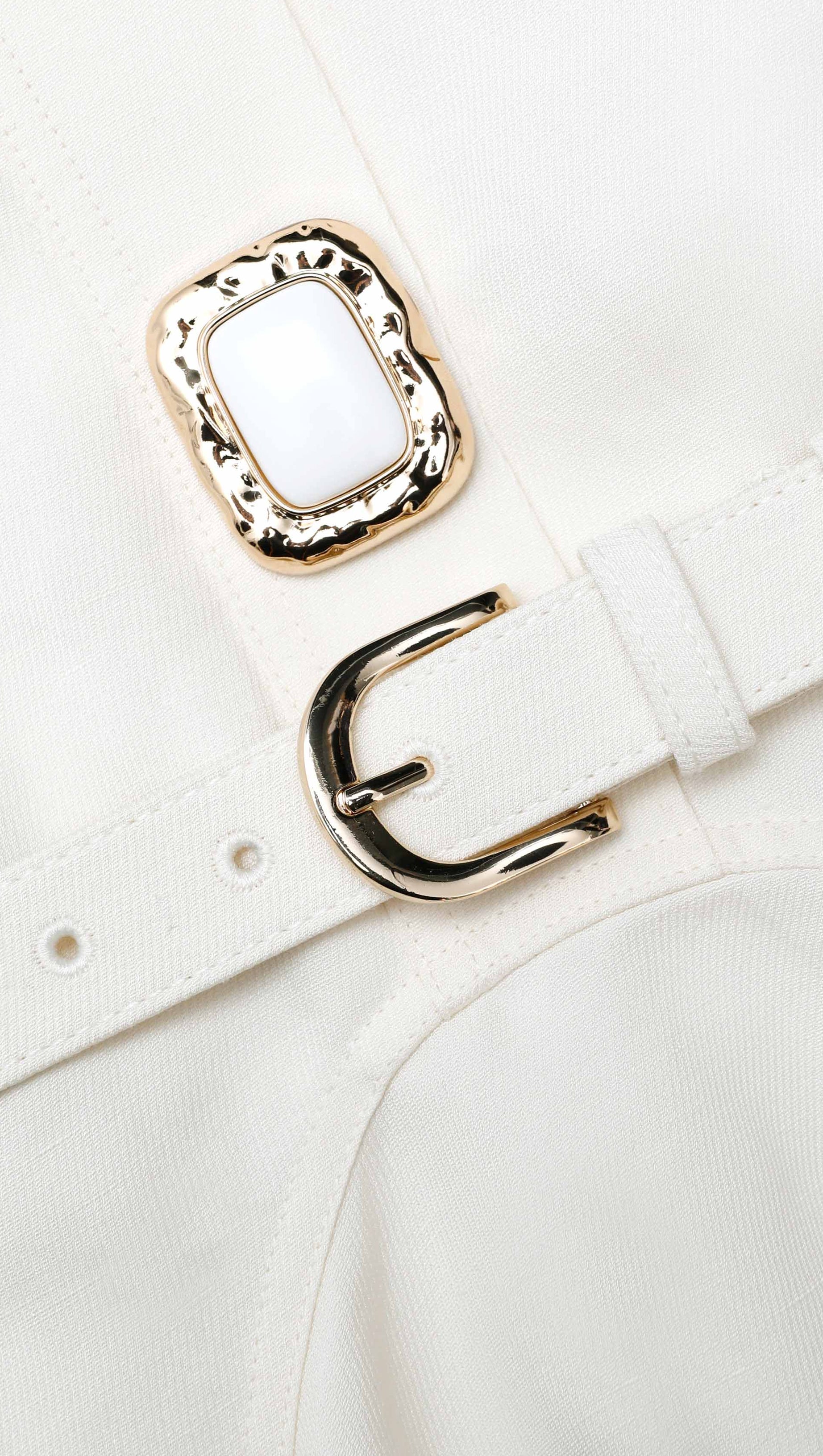 PATRICIA CREAM LINEN MINI DRESS