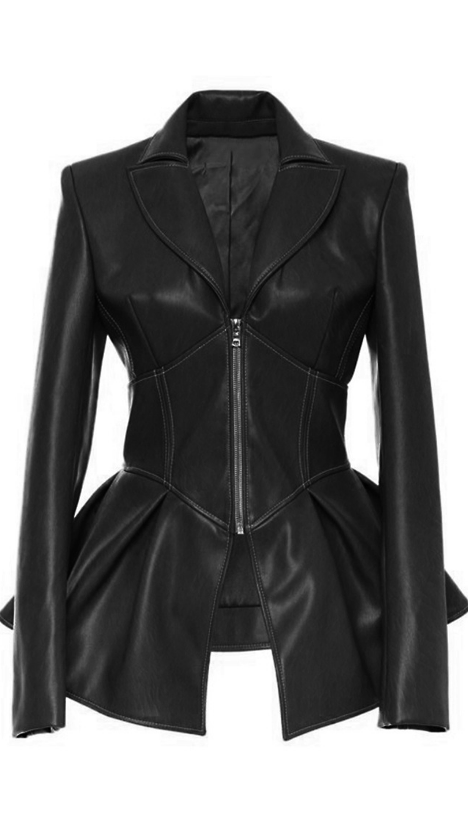 PU-Jacke Ledermantel