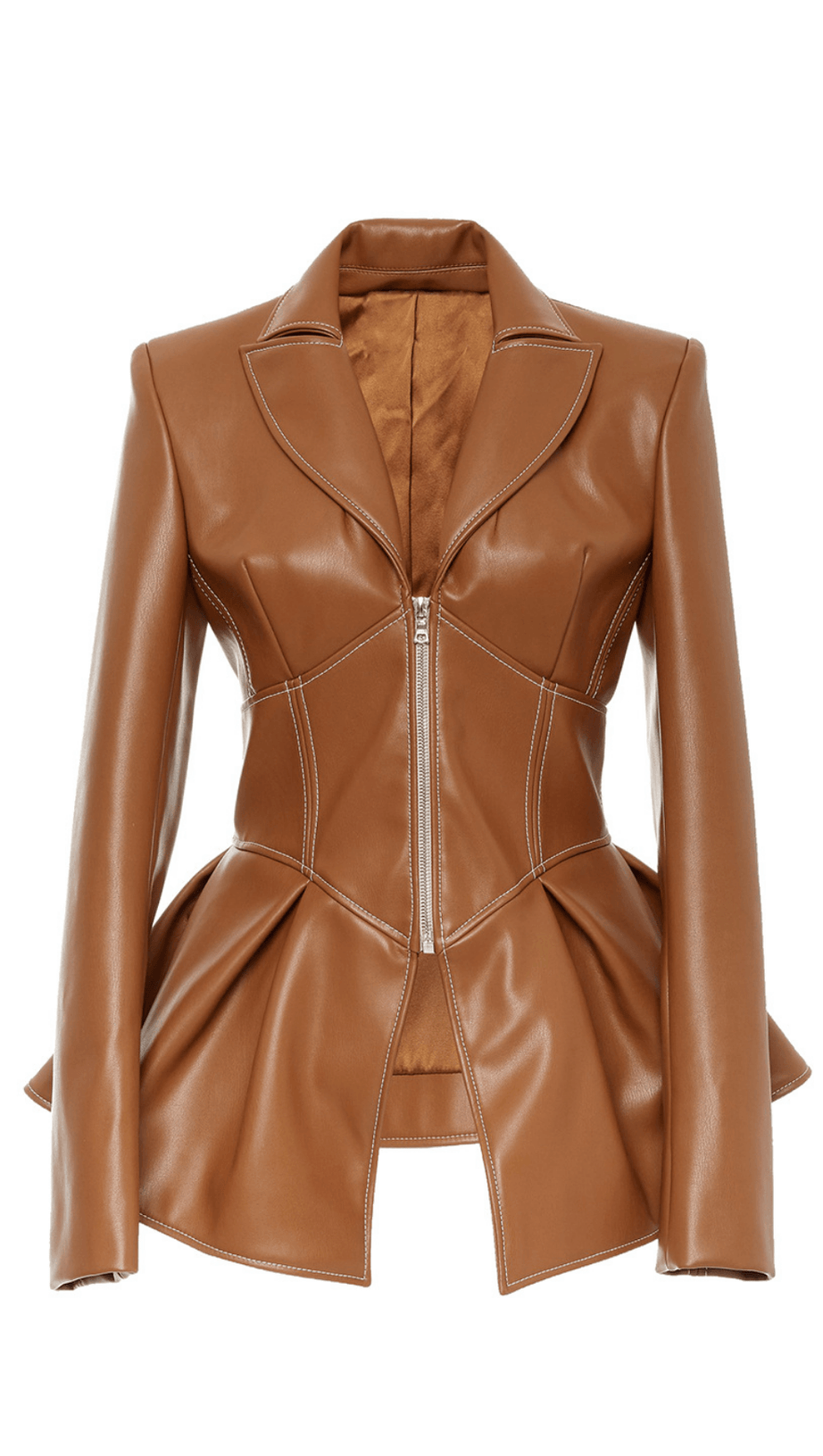 PU-Jacke Ledermantel