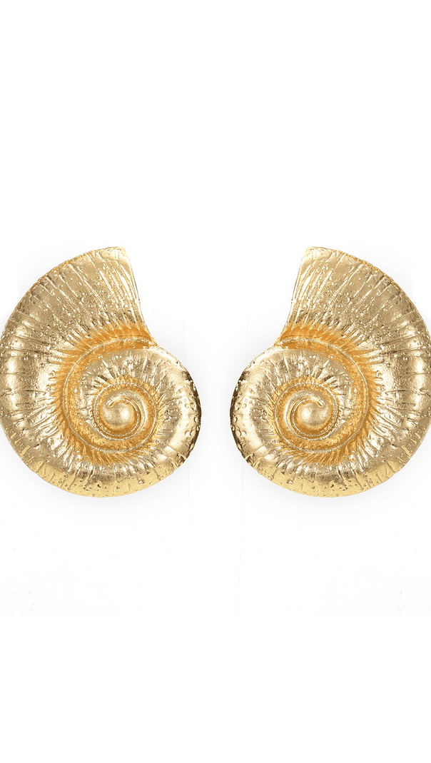 AIIZIE PAMELA METALLIC CONCH EARRINGS - product image
