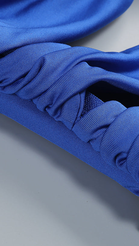 PEARL CUT OUT LONG SLEEVE MINI DRESS