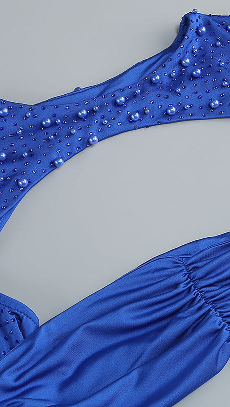 PEARL CUT OUT LONG SLEEVE MINI DRESS