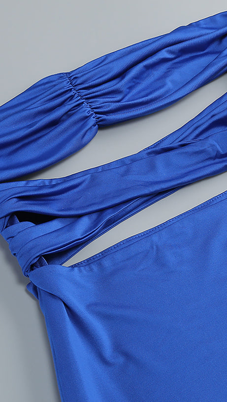 PEARL CUT OUT LONG SLEEVE MINI DRESS