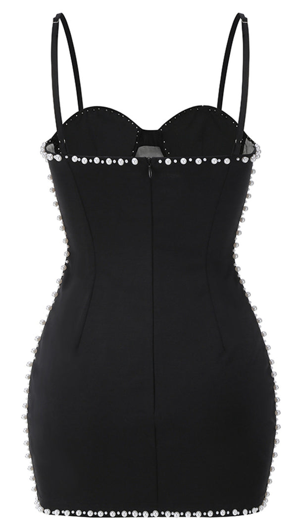 AIIZIE PEARL CORSET DRESS BLACK - product image