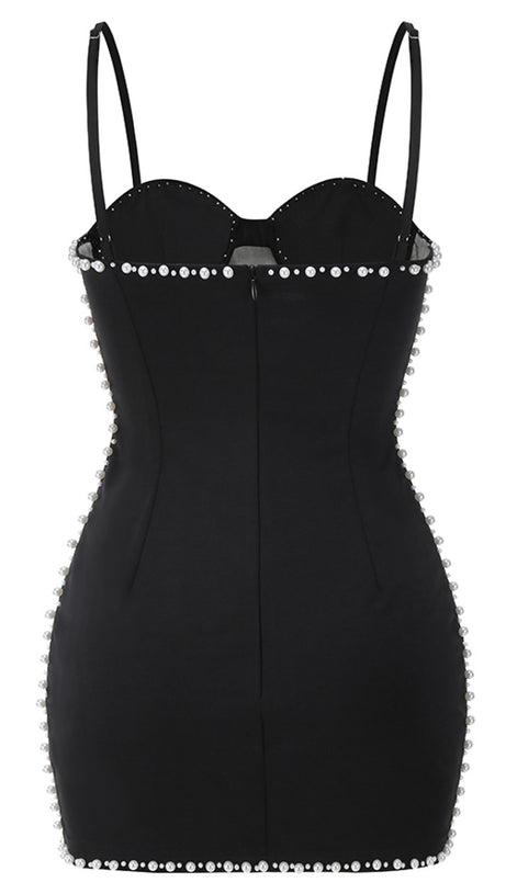 ABITO CORSETTO DI PERLE NERO