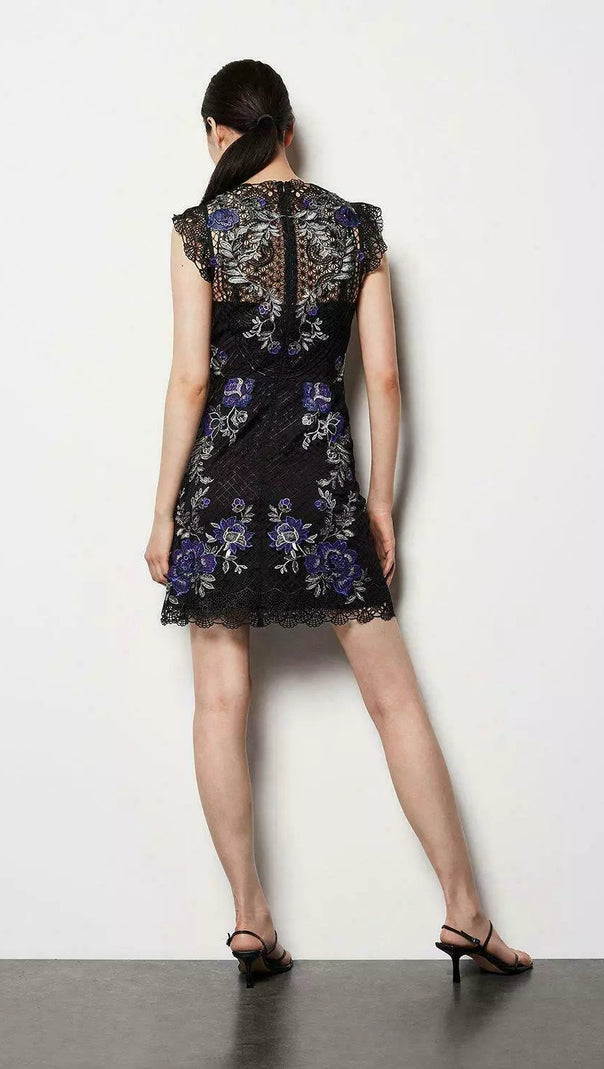 AIIZIE NEW KAREN MILLEN FLORAL LACE MINI DRESS - product image