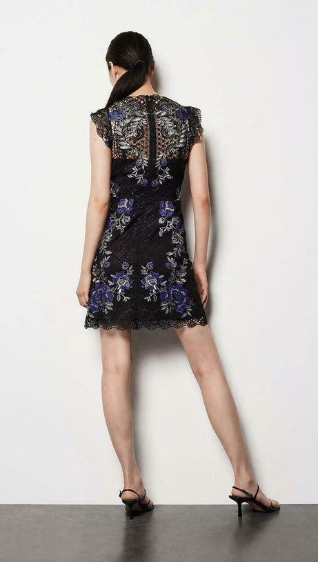 NEW KAREN MILLEN FLORAL LACE MINI DRESS
