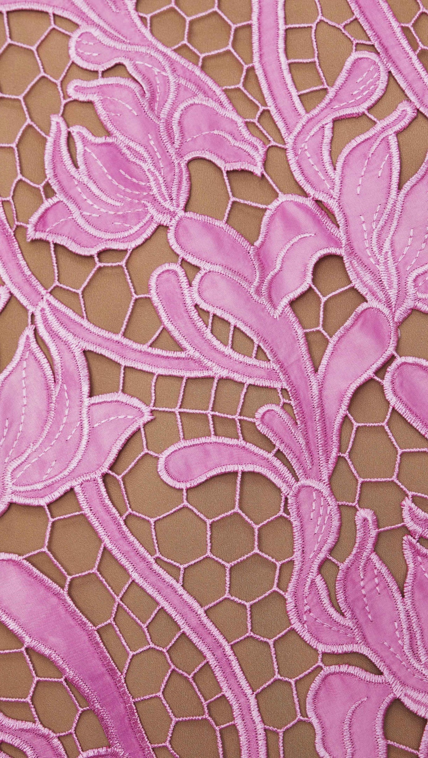 ABITO MIDI IN PIZZO ROSA 