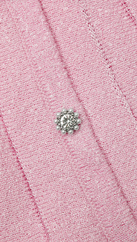 MINIGONNA IN MAGLIA PLISSETTATA ROSA 