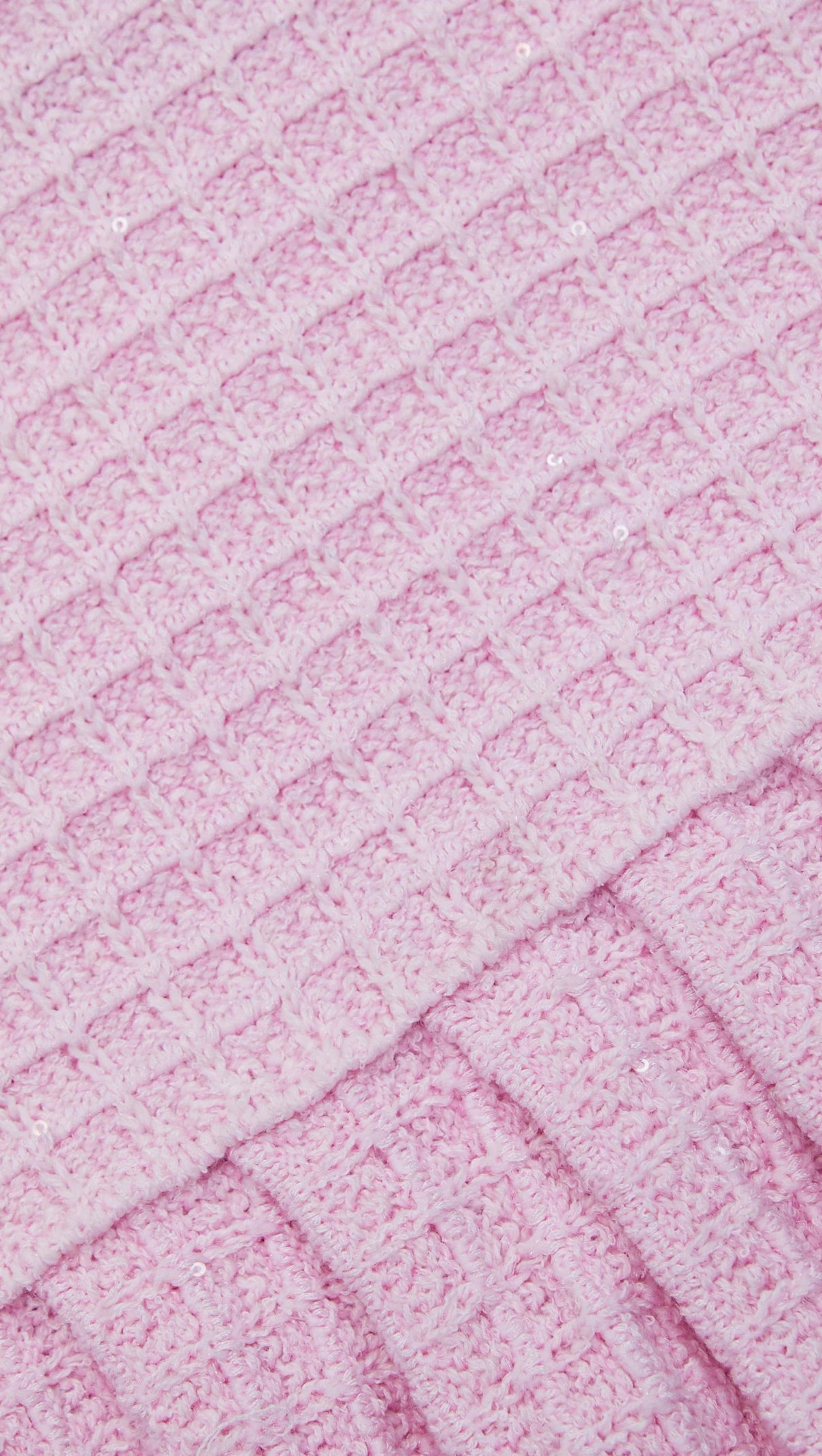 AIIZIE PINK SEQUIN TEXTURED KNIT SKIRT - product image