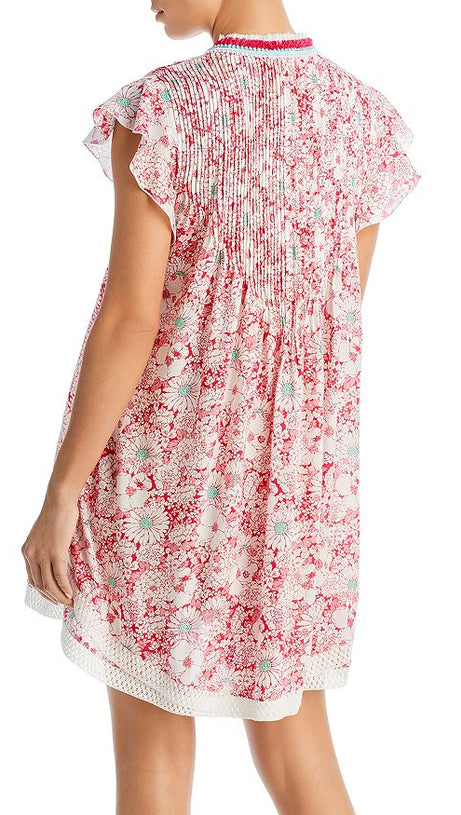 SASHA V NECK PRINTED MINI DRESS