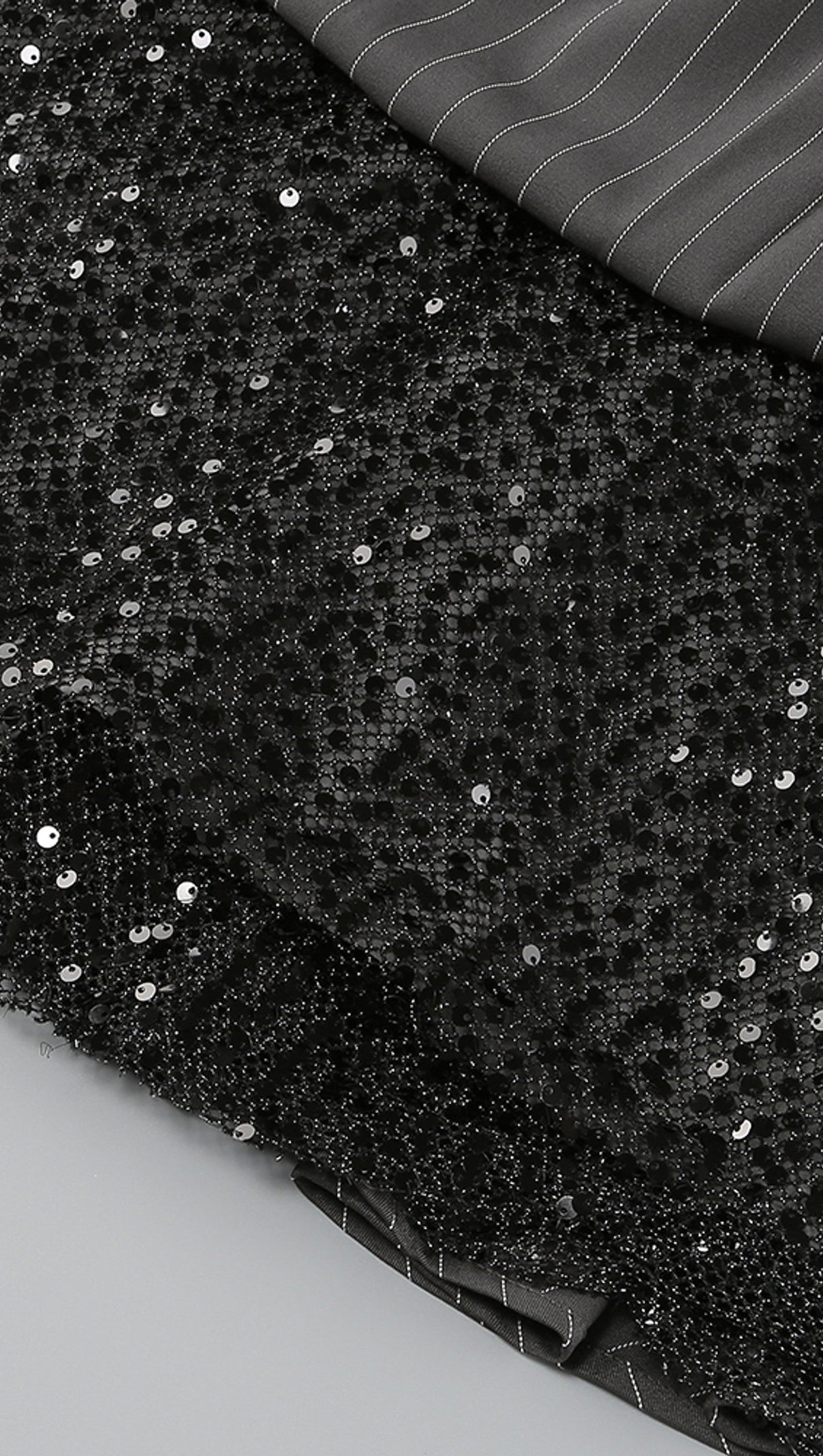 PUFF LANGARM KRISTALLKORSETT A-LINIENKLEID IN SCHWARZ