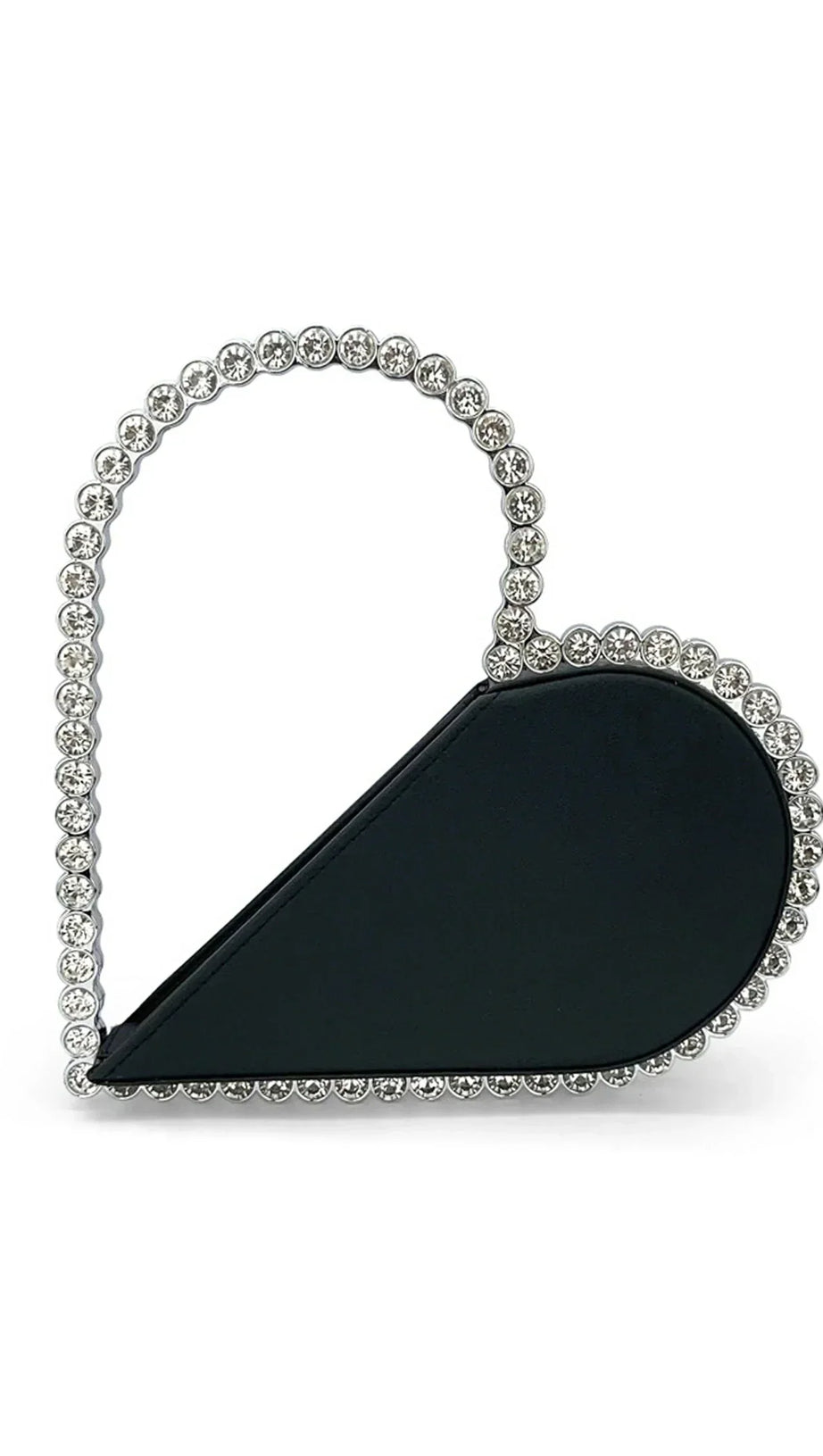 BORSA A MANO A FORMA DI CUORE CON BORCHIE DI CRISTALLO CAISLEY