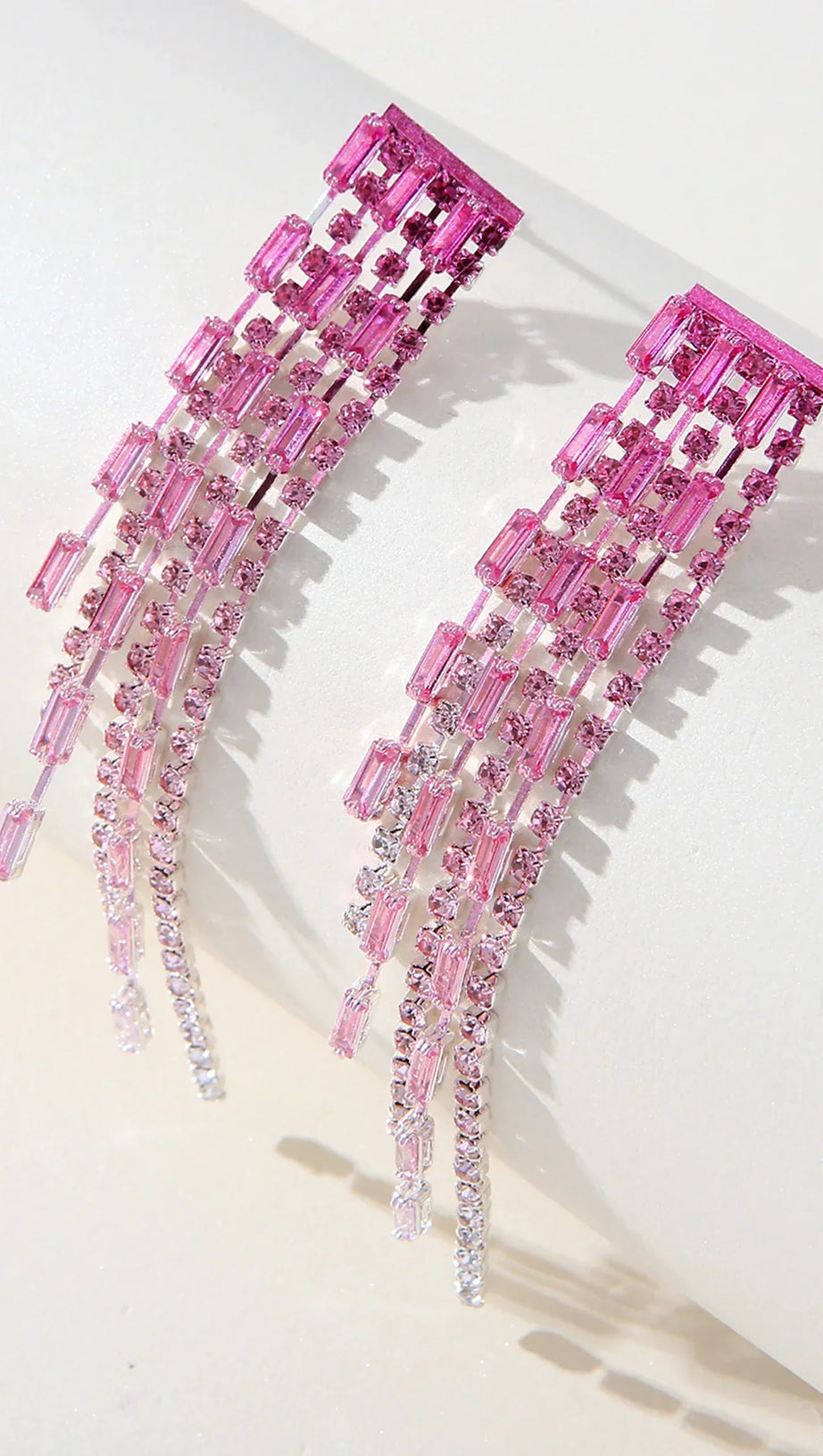 ANNIKA TASSEL CHAIN FULL DIAMOND EARRINGS