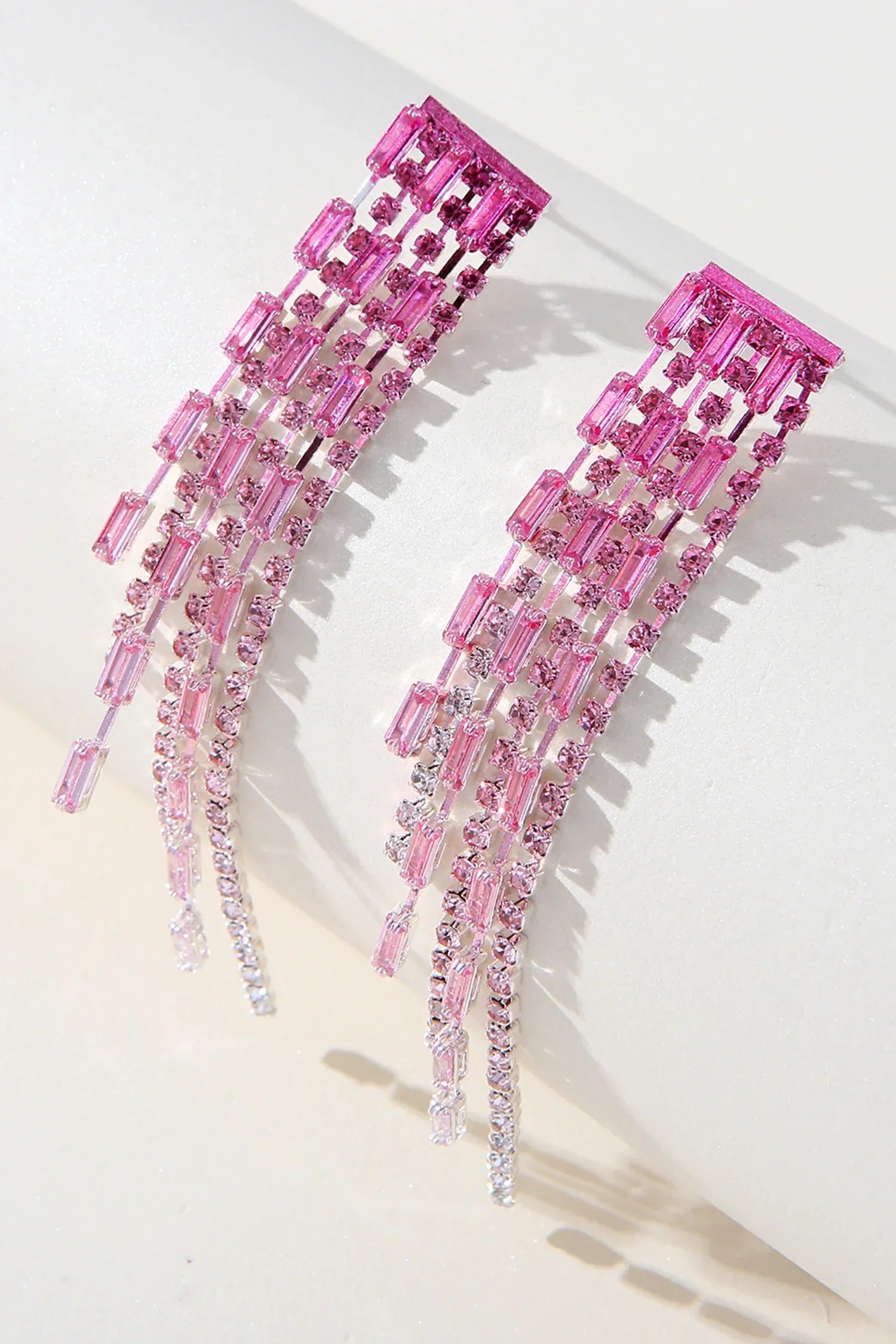 ANNIKA TASSEL CHAIN FULL DIAMOND EARRINGS