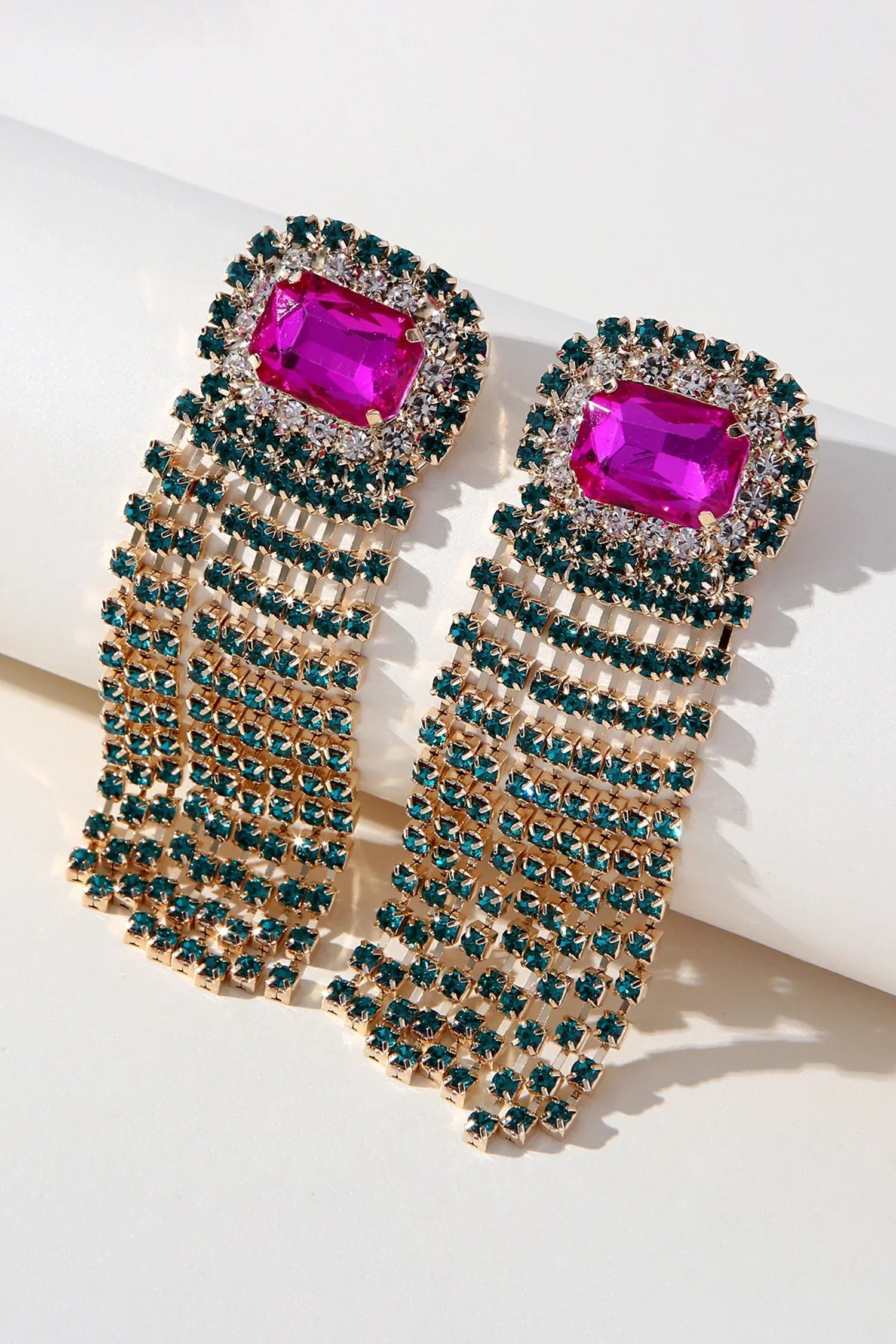 ALAYNA FRINGE FULL DIAMOND EARRINGS