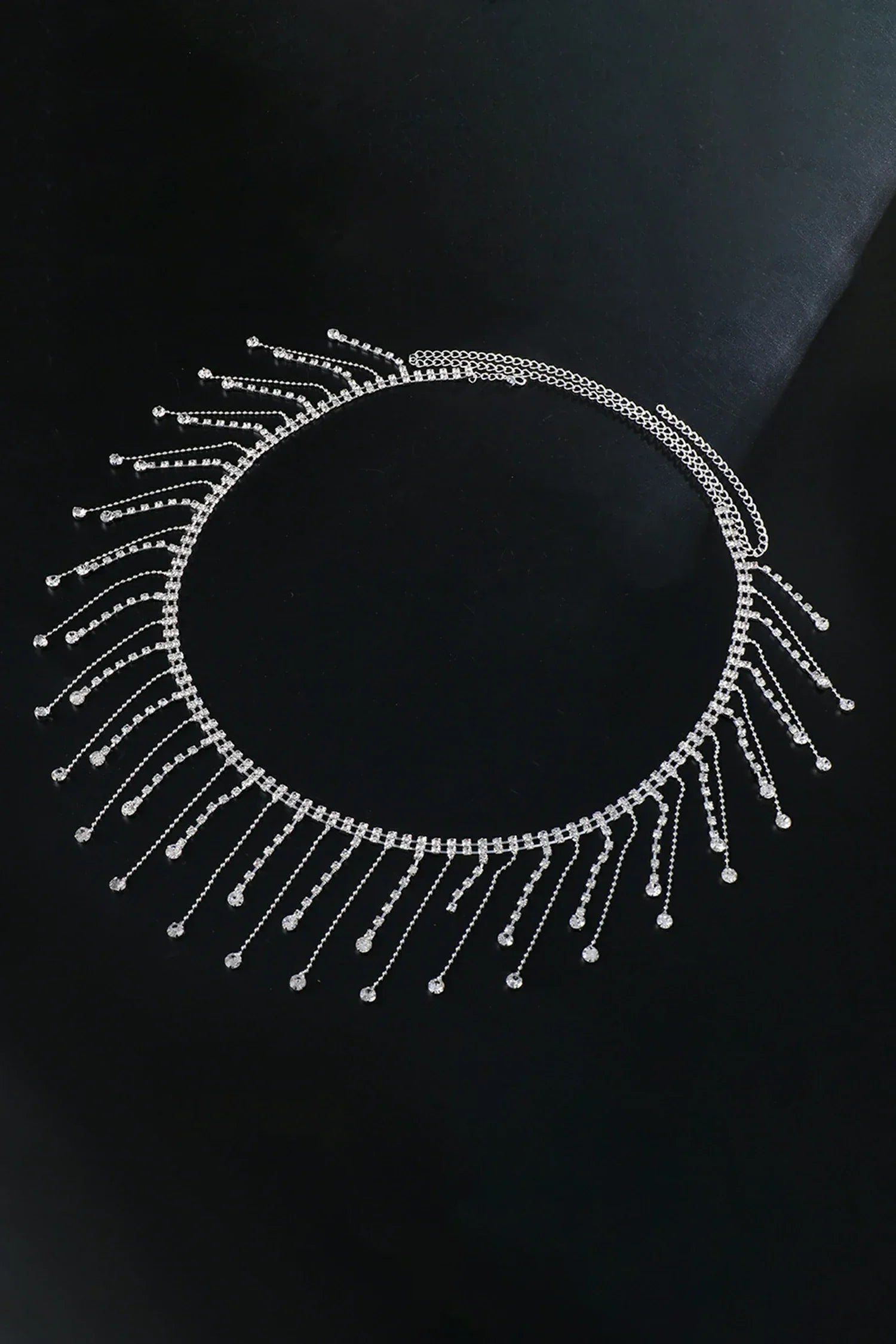 CAIUS CRYSTAL FRINGE WAIST CHAIN