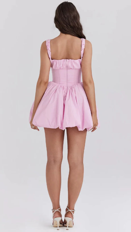 COTTON CANDY COTTON TULLE MINI DRESS IN PINK