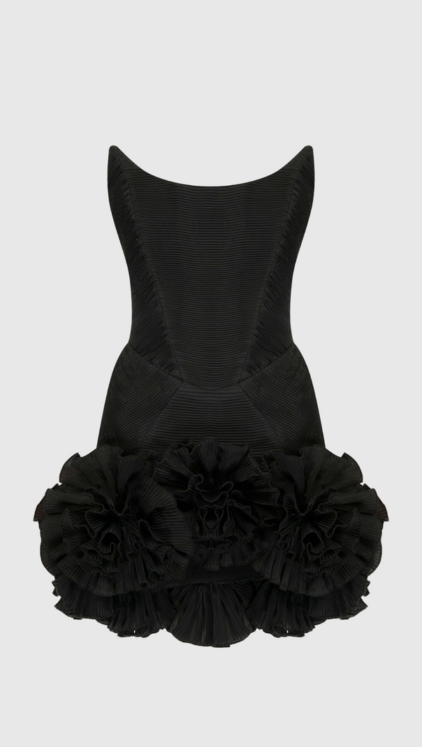 AIIZIE TATYA FLOWER STRAPLESS MINI BANDAGE DRESS - product image