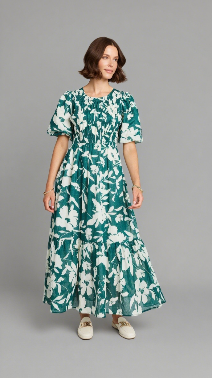 IVY + JACK MILANO TIERED MAXI DRESS