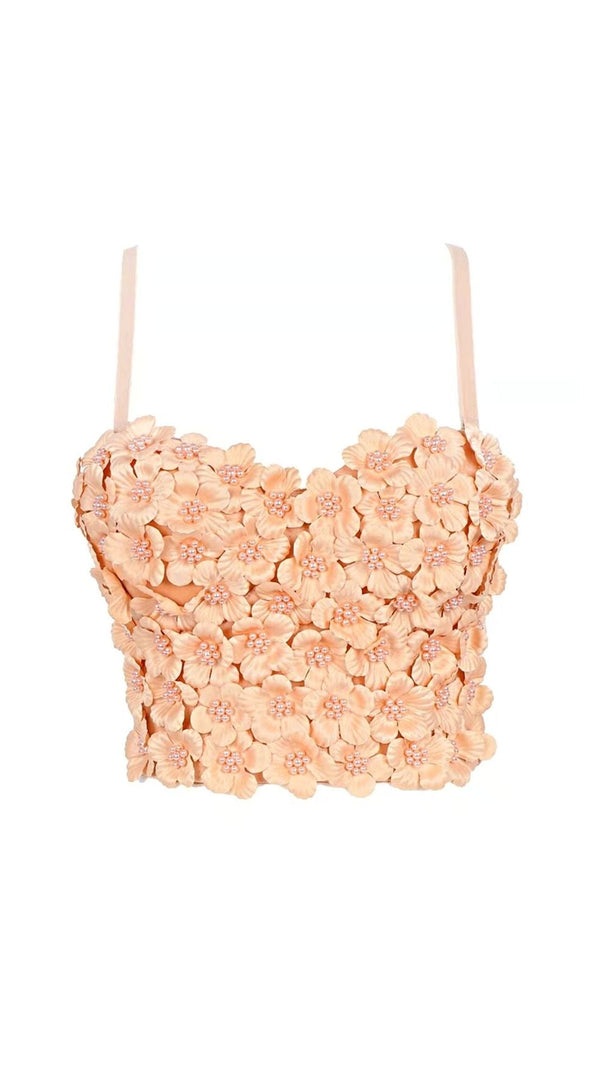 AIIZIE RED FLOWER CORSET TOP - product image