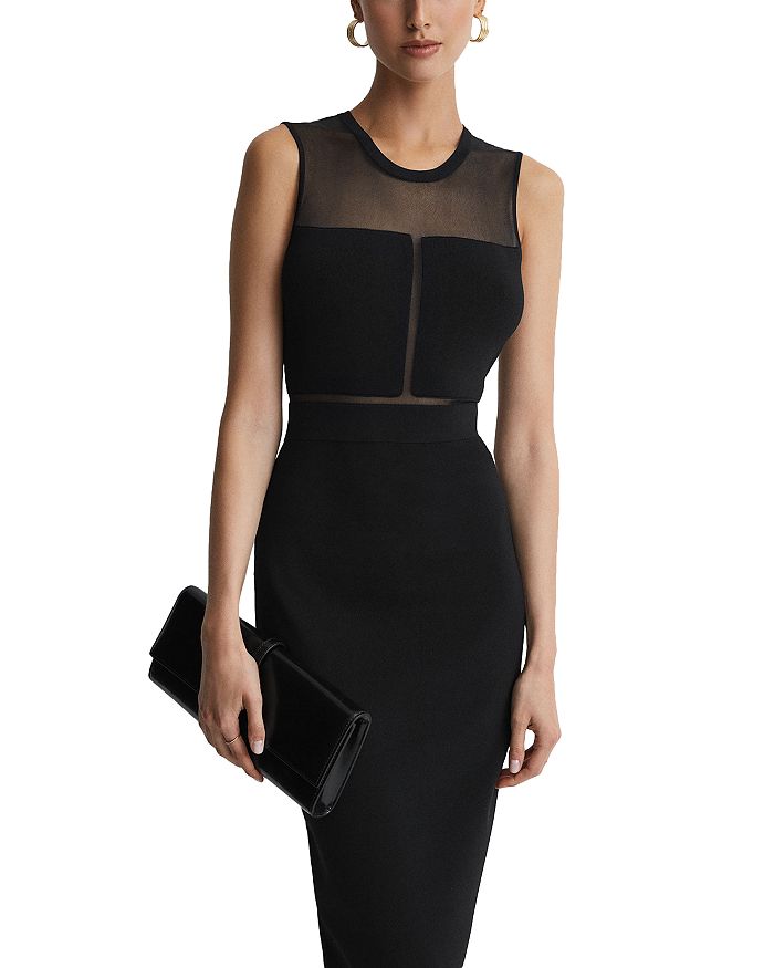 AIIZIE LUCIA ILLUSION MESH SHEATH DRESS - product image