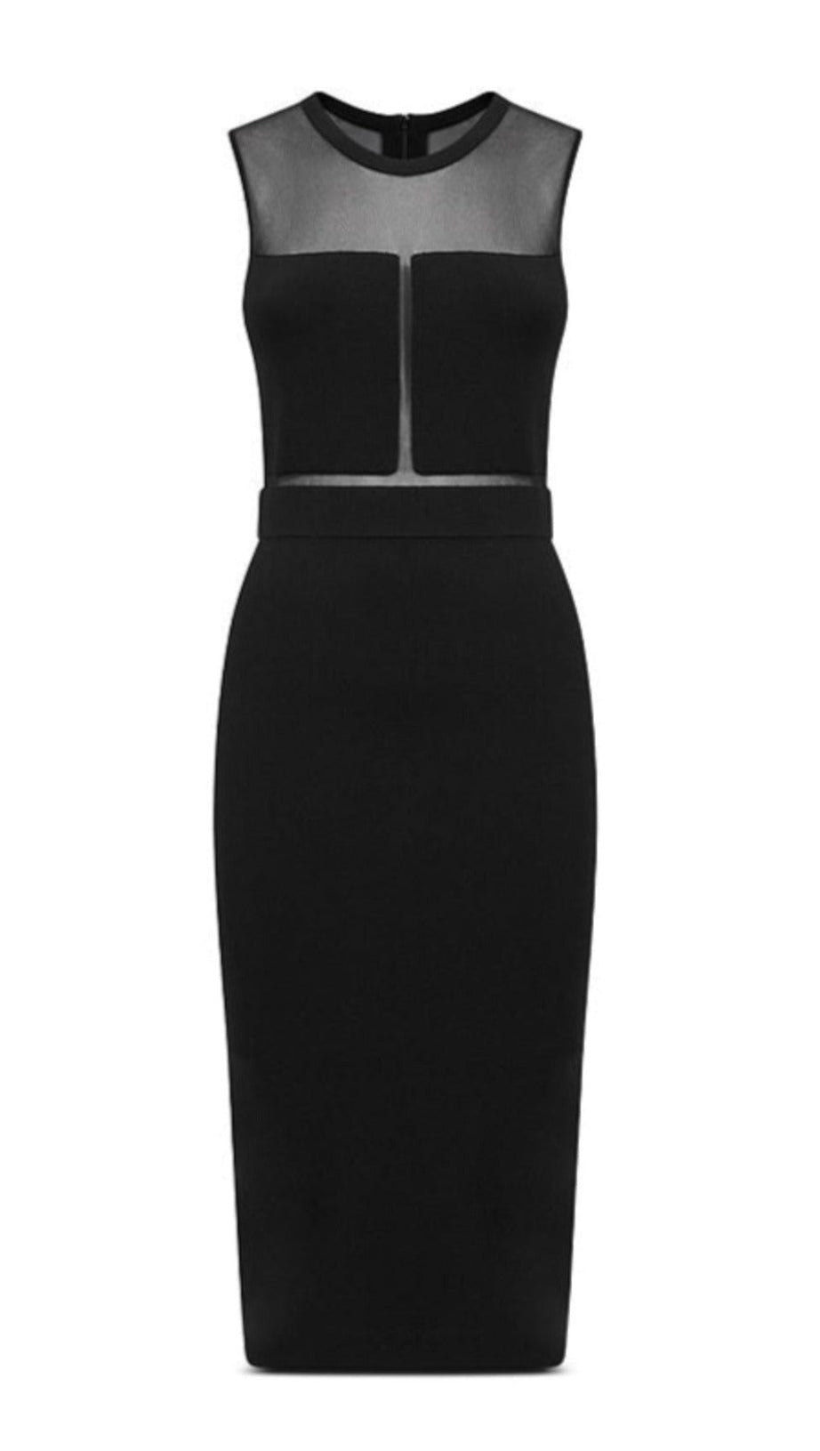 LUCIA ILLUSION MESH SHEATH DRESS