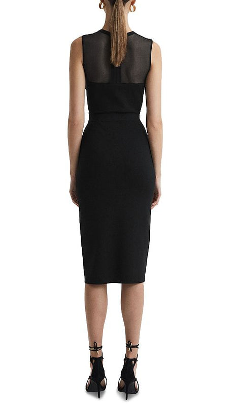 LUCIA ILLUSION MESH SHEATH DRESS