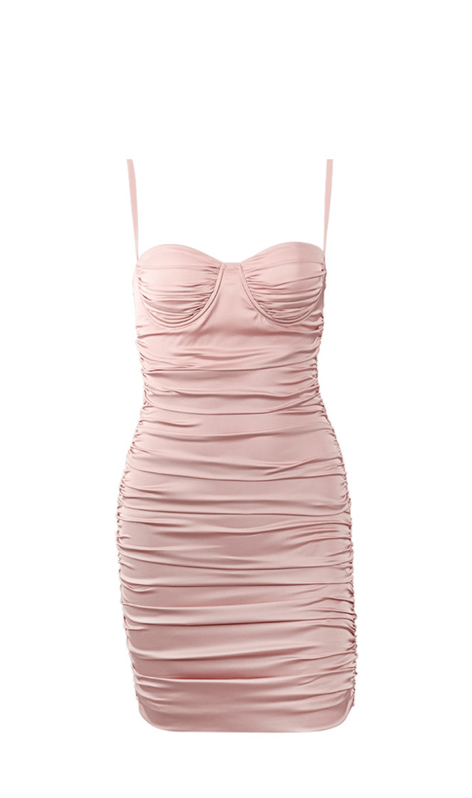 Gerafftes Minikleid in Pink 